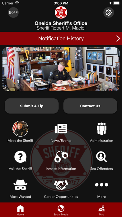 Oneida County Sheriff's Office Screenshot