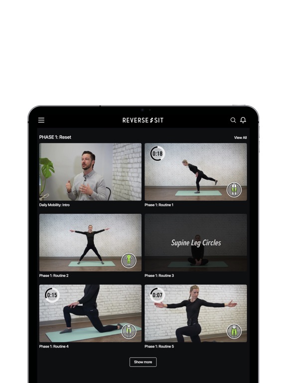 ReverseSit iPad screenshot 2 - Health & Fitness app