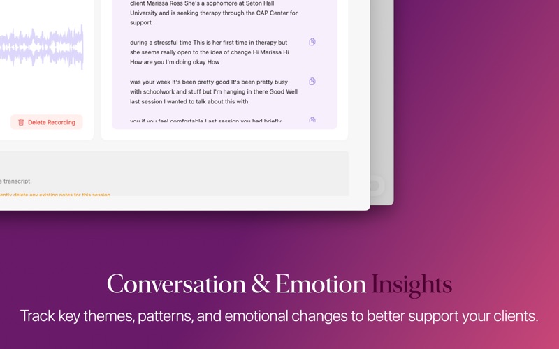 SessionWise: AI Therapy Notes iPhone screenshot