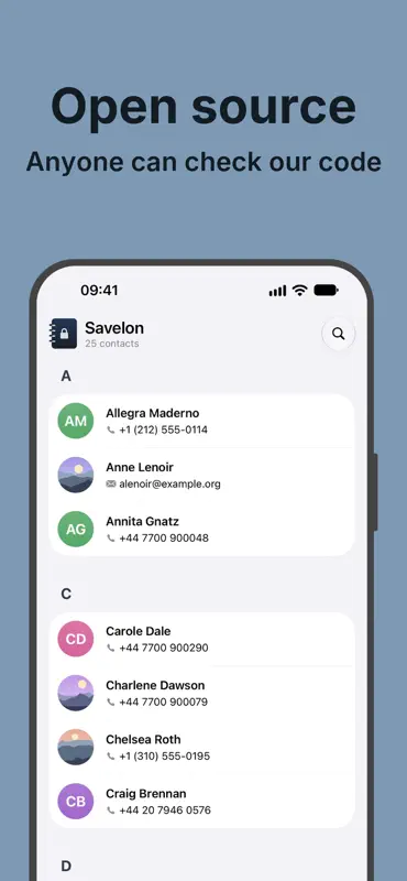 Savelon: Private Contacts screenshot 2 of 6
