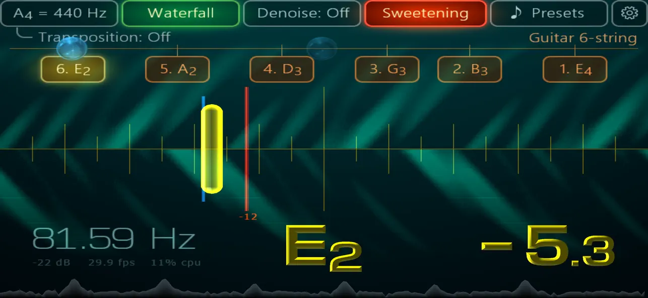 Screenshot #1 pour Airyware Tuner - strobe & more