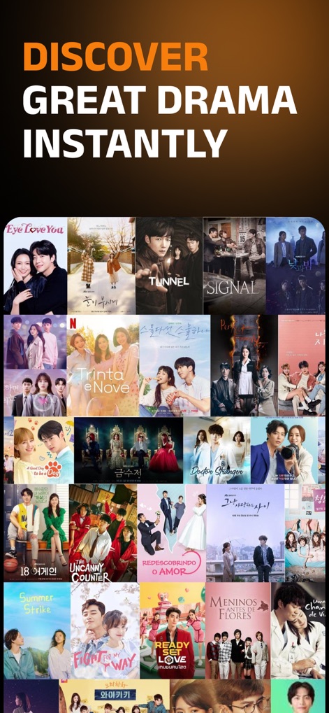 Castle Movies: Tv Series,Drama - The app’s intelligent discovery engine surfaces a vast array of titles, prominently displaying diverse international and East Asian dramas for users to explore.