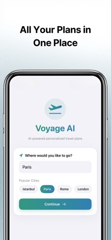 Voyage AI: Trip Planner iPhone screenshot