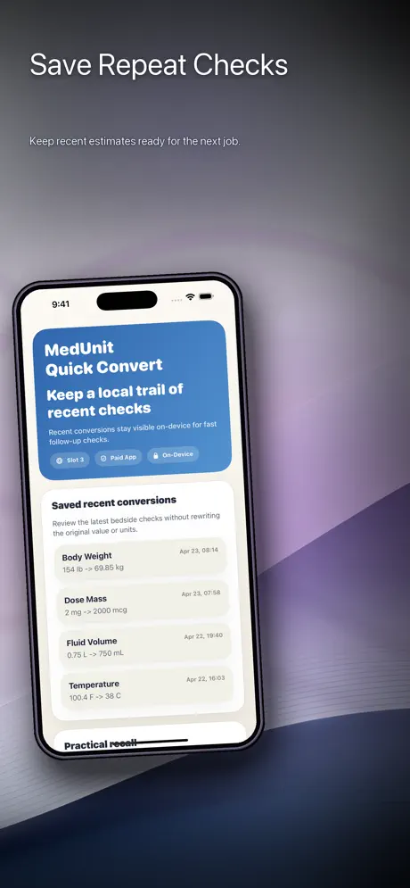 MedUnit Quick Convert screenshot 3