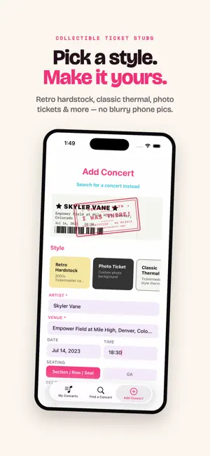 I Was There: Concerts screenshot 2