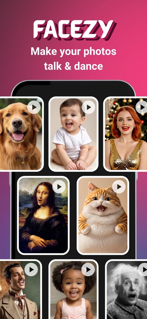Facezy: AI Photo Face Animator - Photo & Video App | MWM