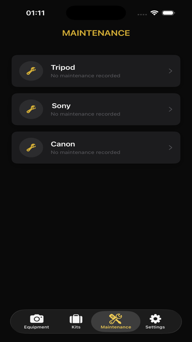 Gear Vault:Camera Gear Tracker screenshot