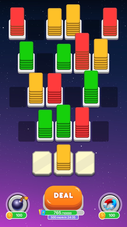 #5. Card Shuffle - Color Sorting (iOS) 由: Hiren Gabani