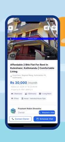 EasyRent Nepal: Rooms & Flats iPhone screenshot