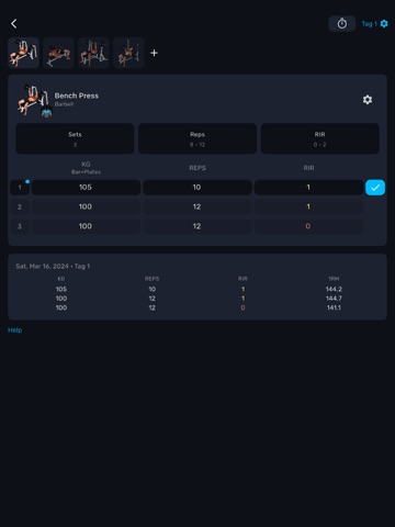 Fitep Workout Tracker Gym Log iPad screenshot