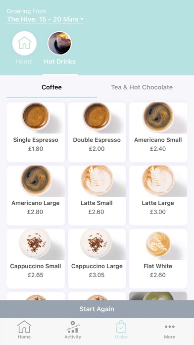 EY Catering Screenshot