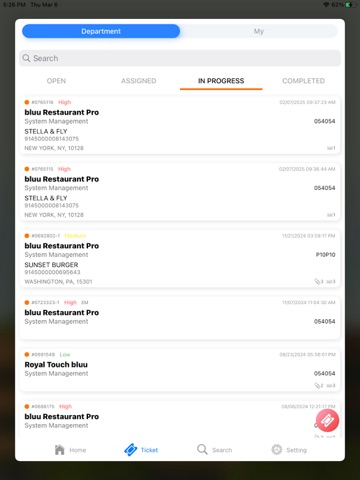 bluu Employee iPad screenshot