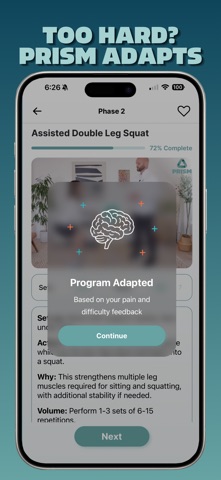PRISM: The Knee Pain App iPhone screenshot
