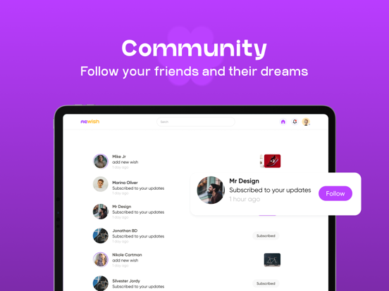 Rewish iPad screenshot 3 - Social Networking app
