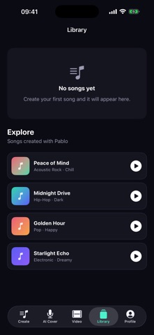 Pablo: AI Song & Music Maker iPhone screenshot