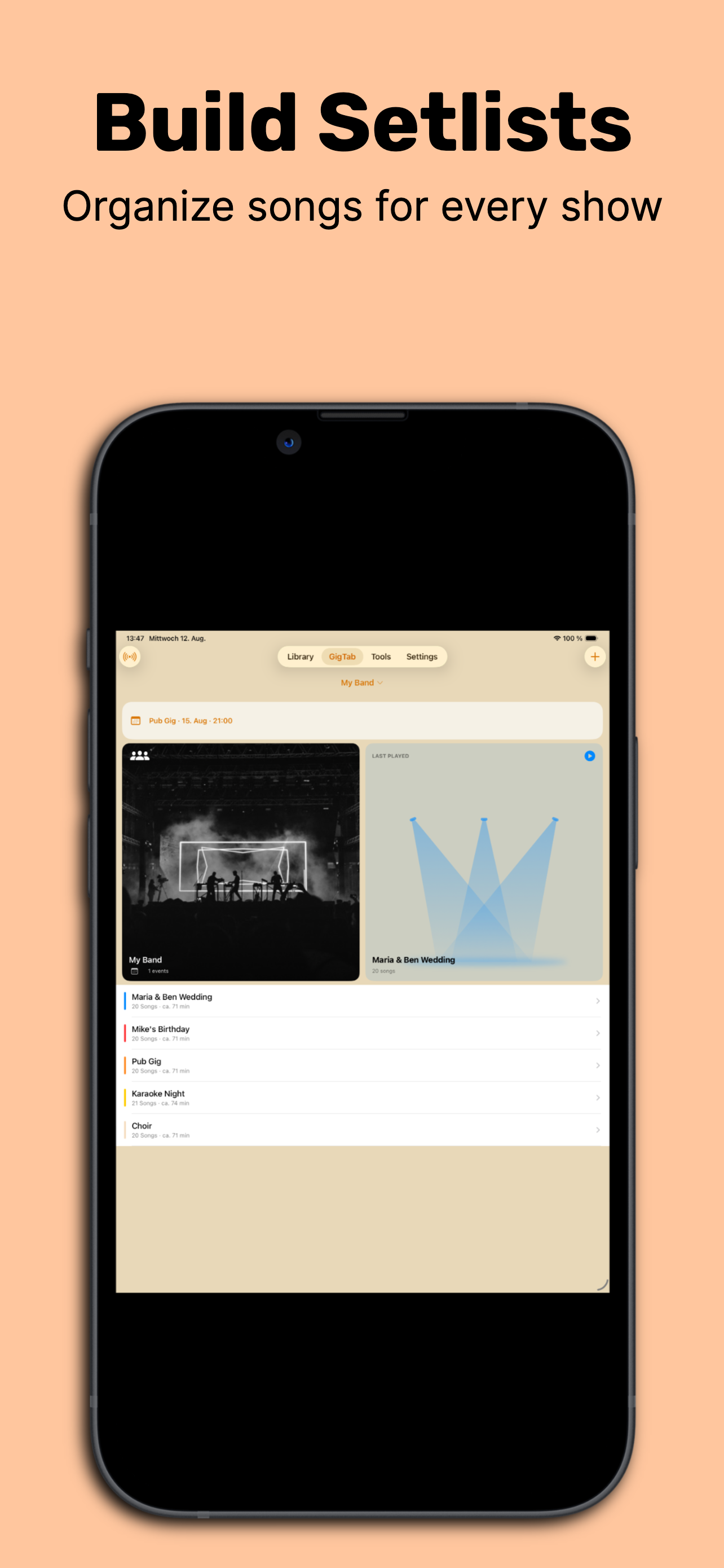 GigTab screenshot 2