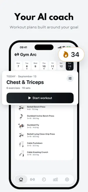 Gym Arc - Gym Workout Planner screenshot 1
