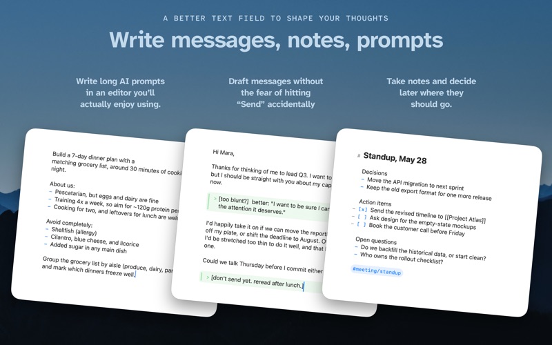 Tempy: Quick Notes & Actions screenshot