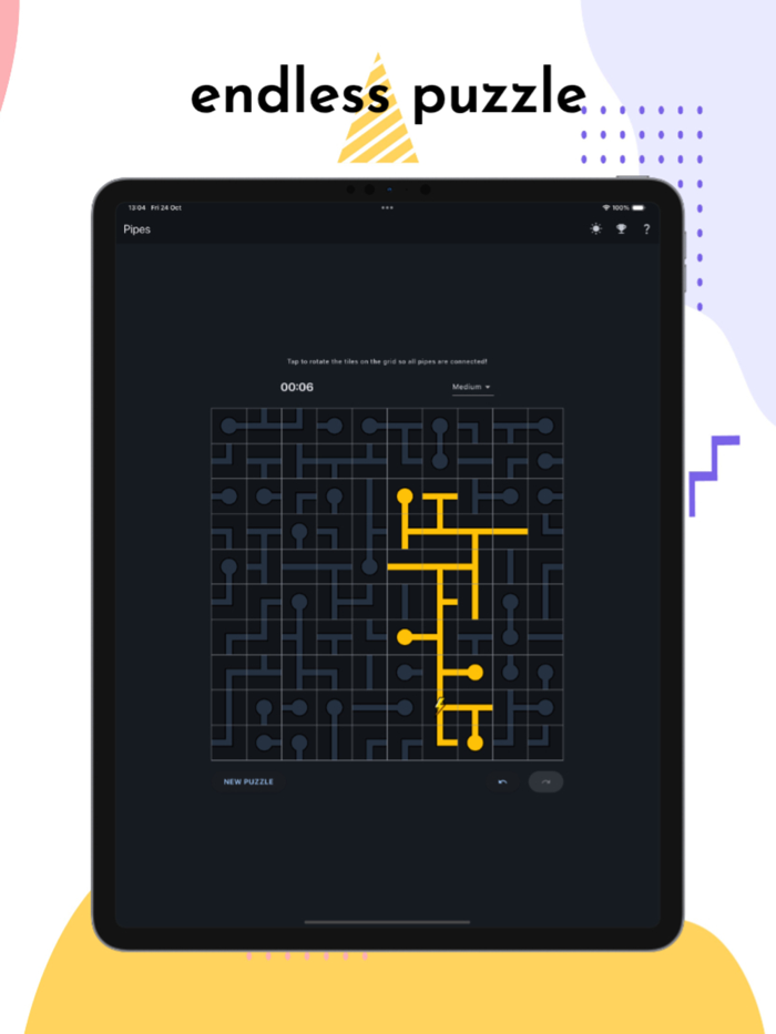 Pipe turn network puzzle