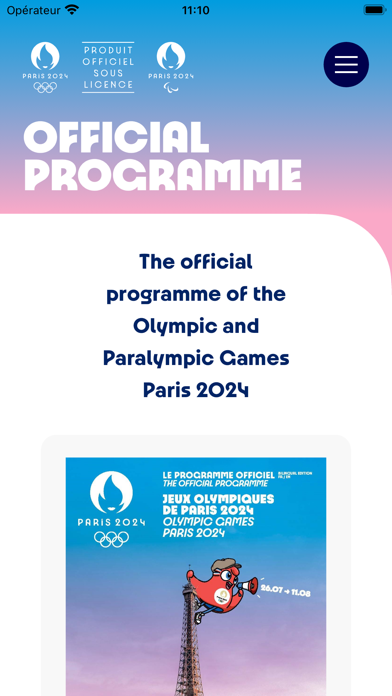 Paris 2024 Official Programme Screenshot