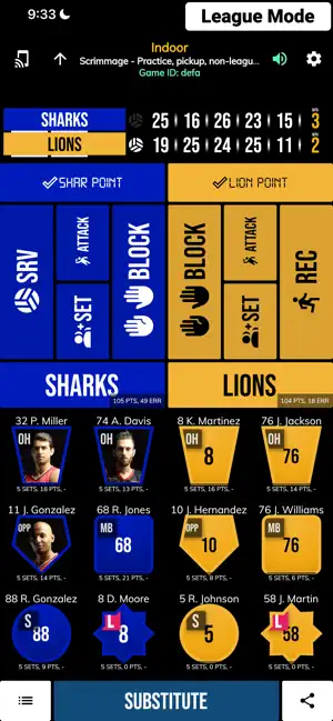 BT Volleyball Stats screenshot 1