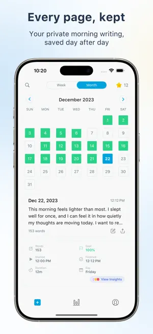 Morning Pages – Daily Journal screenshot 1
