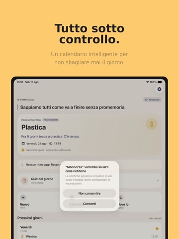Monnezza iPad screenshot