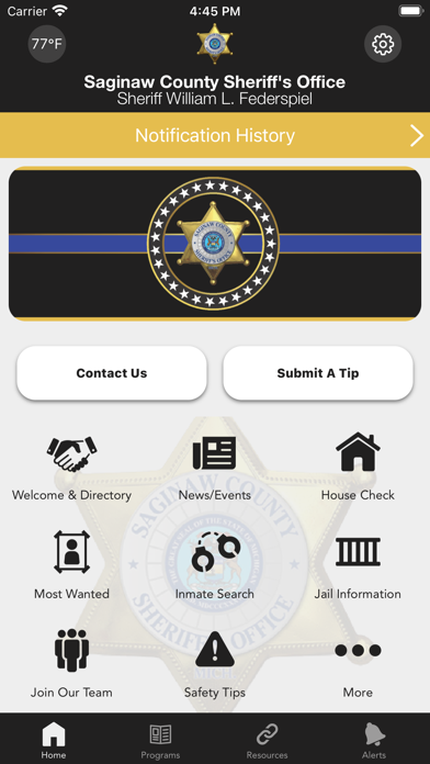 Saginaw County Sheriff Screenshot