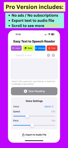 Easy Text to Speech Reader Pro Screenshot 1 of 10