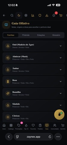 ZAYNEX Perfumes Arabes iPhone screenshot