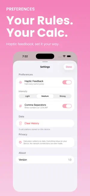 Pink Calculator (No Ads) screenshot 3