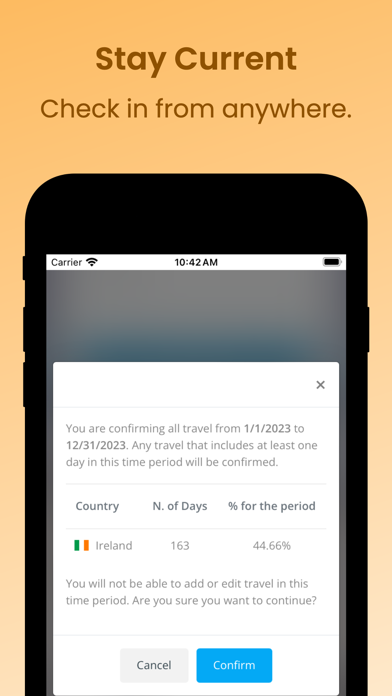 PinPoint Travel Calendar Screenshot