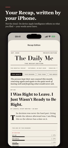 The Daily Me: Private Journal iPhone screenshot