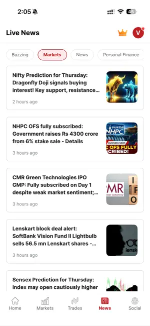 ET Now iPhone screenshot 3