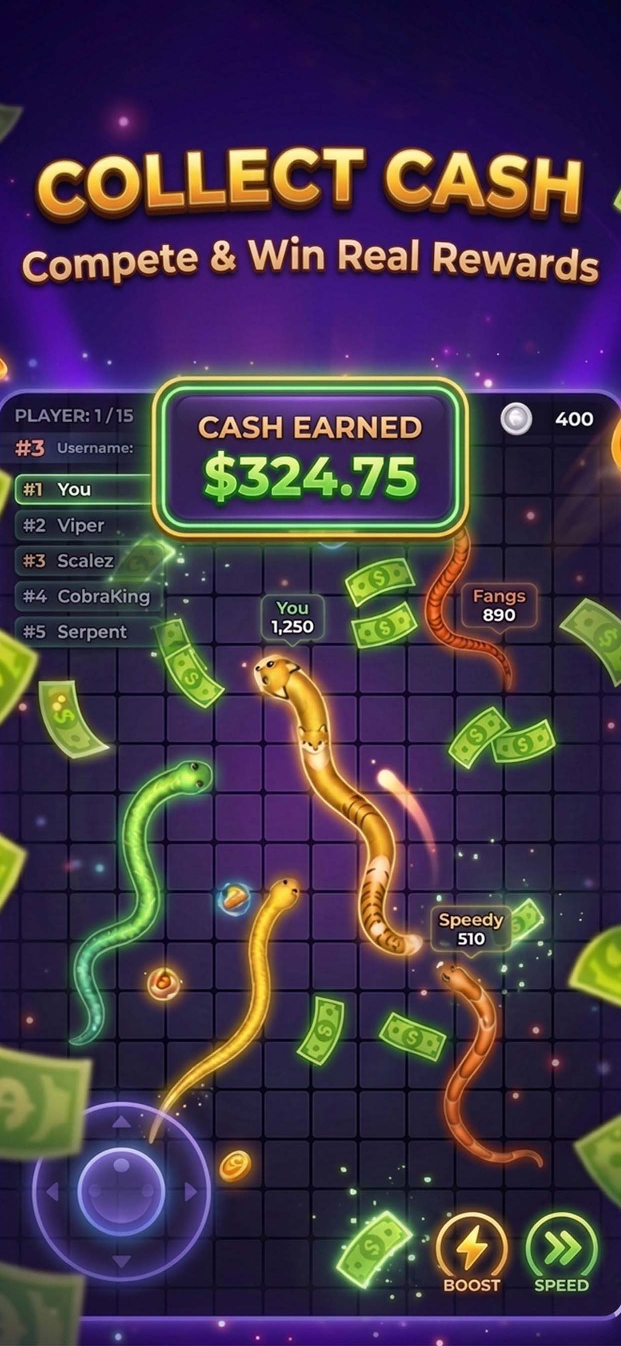 Snake Clash: Win Real Cash screenshot 2