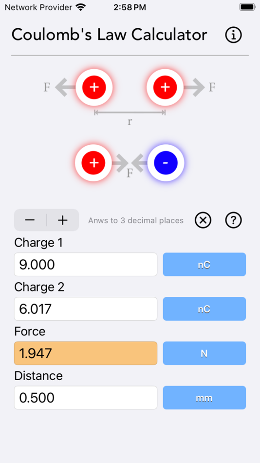 #4. Coulomb's Law Calculator (iOS) 由: Nitrio