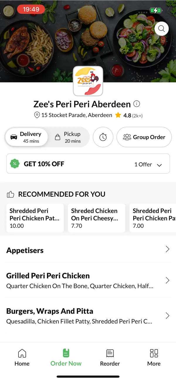 Screenshot #2 pour Zee's Peri Peri Aberdeen