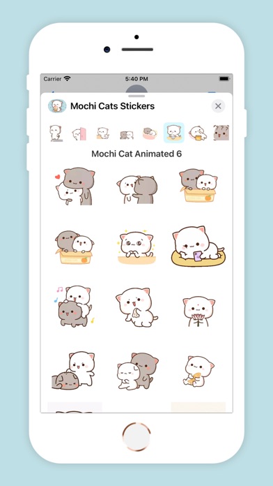 Animated Mochi Cats Stickers Screenshot