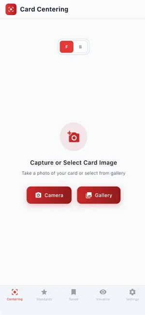 Card Centering Analyzer screenshot 1