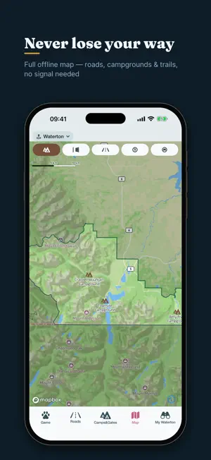 Waterton Lakes Safari & Map screenshot 1