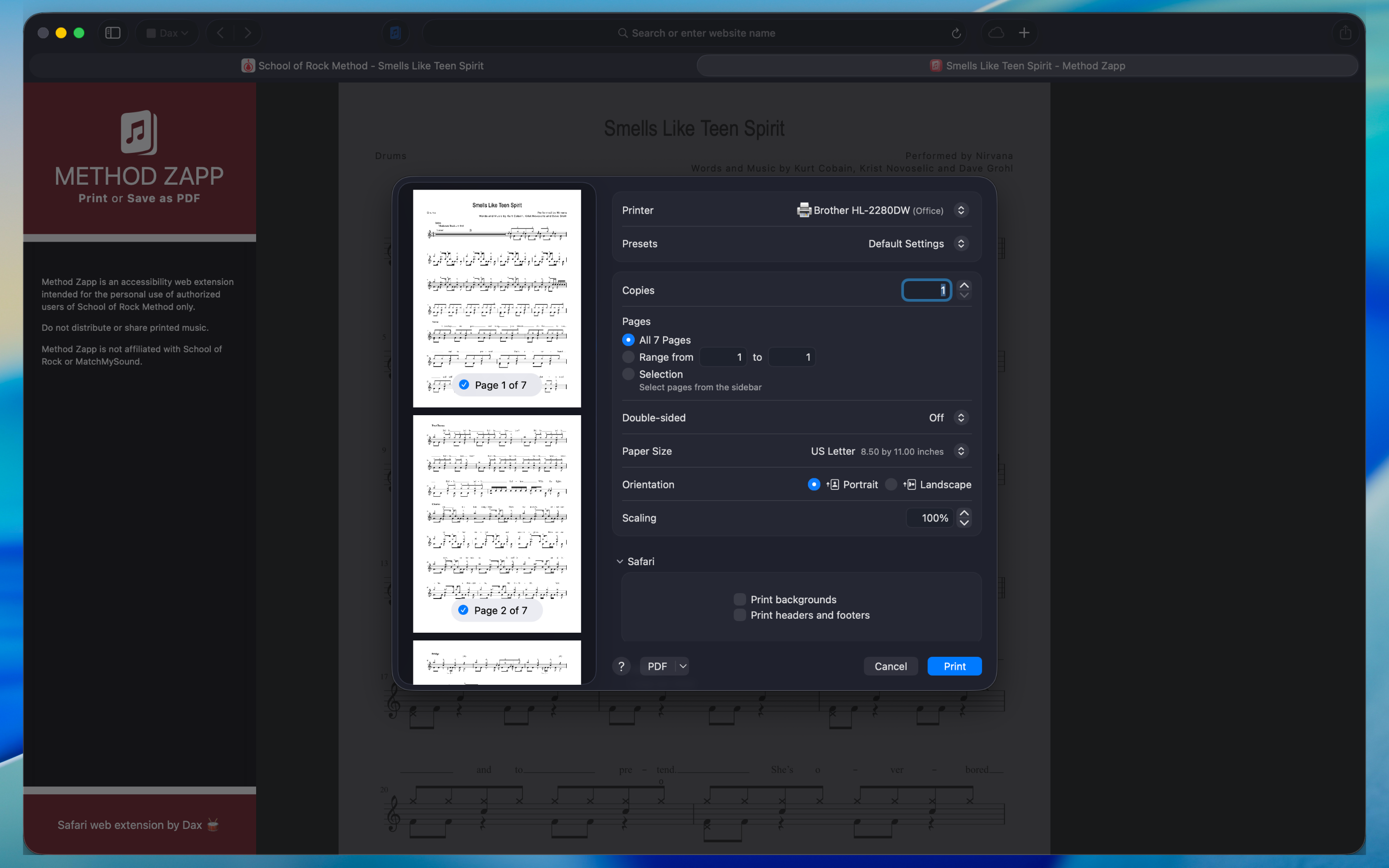 Method Zapp for Safari