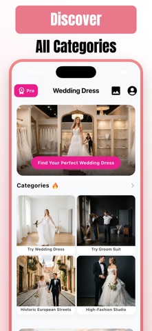 Wedding Dress Try On: Bride AI iPhone screenshot