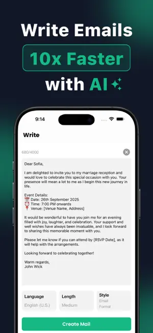 AI Email Writer - AI Generator screenshot 1