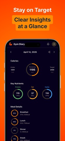 Gym Diary - Workout & Diet Log screenshot