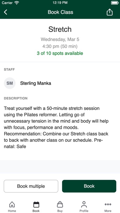 Care•To Pilates iPhone screenshot 3 - Health & Fitness app