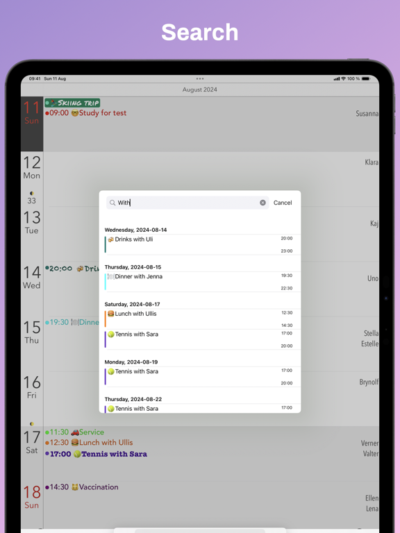 Calendar+ iPad app afbeelding 10