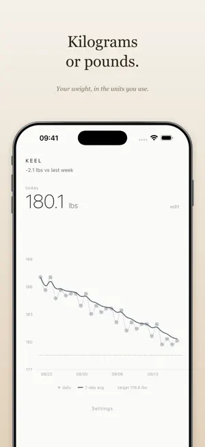 Keel: Weight Tracker screenshot 4