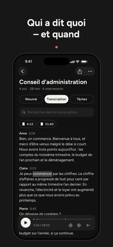 Referat : notes de réunion IA screenshot 4 of 6