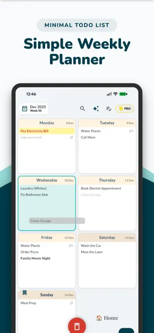 Weeklo: Weekly Planner & ToDo screenshot 1