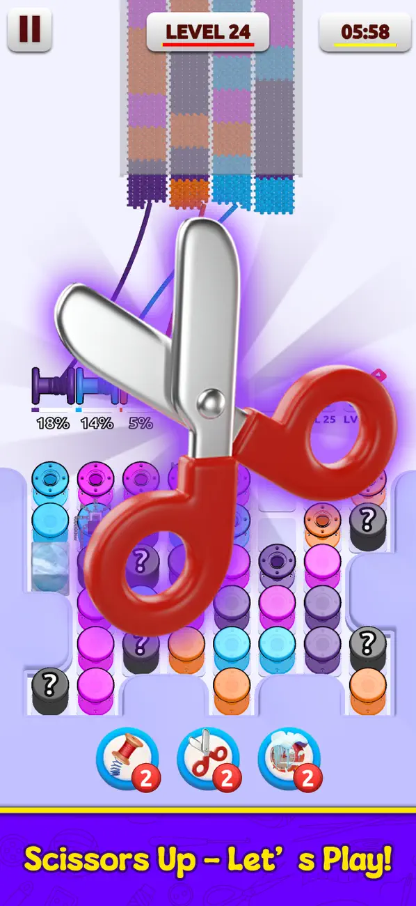 Screenshot #2 pour Knit Thread Out: Color Sort